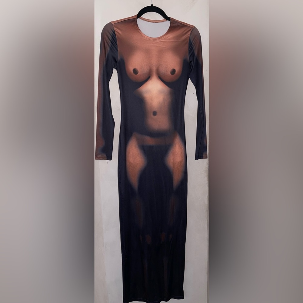 Black Naked Maxi Dress